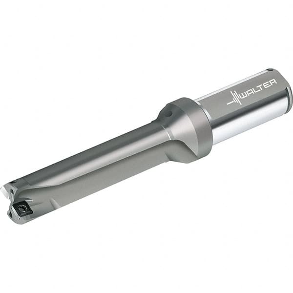 Walter - 72mm Max Drill Depth, 4xD, 18mm Diam, Indexable Insert Drill - 2 Inserts, 25mm Shank Diam, Straight Shank - Americas Industrial Supply