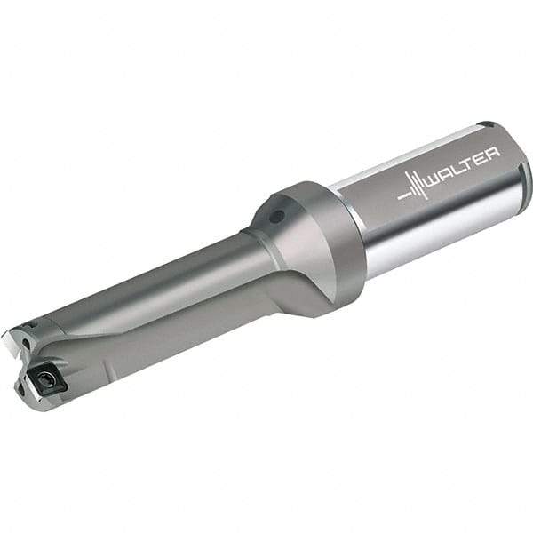 Walter - 81mm Max Drill Depth, 3xD, 27mm Diam, Indexable Insert Drill - 2 Inserts, 32mm Shank Diam, Straight Shank - Americas Industrial Supply