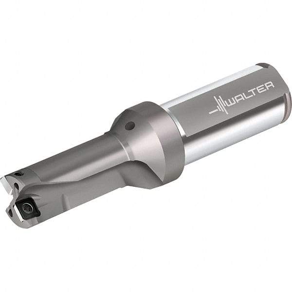 Walter - 40mm Max Drill Depth, 2xD, 20mm Diam, Indexable Insert Drill - 2 Inserts, 25mm Shank Diam, Straight Shank - Americas Industrial Supply