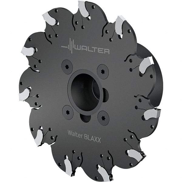 Walter - Arbor Connection, 4mm Cutting Width, 33mm Depth of Cut, 4.92mm Cutter Diam, 1" Hole DIam, 11 Tooth Indexable Slotting Cutter - F5055 Toolholder, SX-4.. Insert, Right Hand Cutting Direction - Americas Industrial Supply