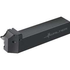 Walter - G3011, External, Left Hand, 6mm Max Depth of Cut, 1 to 3.25mm Groove Width, Indexable Grooving Tool Holder - MX22 Insert Compatibility, 12mm Shank Height, 12mm Shank Width, 120mm OAL, Through Coolant - Americas Industrial Supply