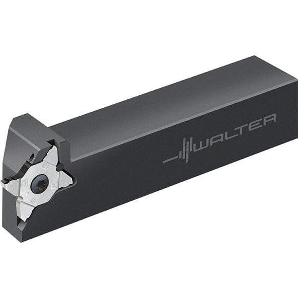 Walter - G3011, External, Right Hand, 6mm Max Depth of Cut, 1 to 3.25mm Groove Width, Indexable Grooving Tool Holder - MX22 Insert Compatibility, 12mm Shank Height, 12mm Shank Width, 120mm OAL, Through Coolant - Americas Industrial Supply