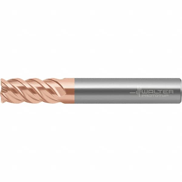 Walter-Prototyp - 1/2", 4 Flute, Single End, Solid Carbide, 0.762mm Corner Radius End Mill - 3-1/2" OAL, 50° Helix, Right Hand Flute, 25mm LOC, Right Hand Cut - Americas Industrial Supply