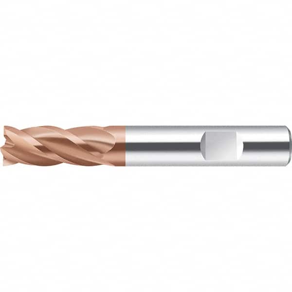 Walter-Prototyp - 3/4", 38mm LOC, 3/4" Shank Diam, 4" OAL, 4 Flute, Solid Carbide Square End Mill - AlCrN Finish, Spiral Flute, 35° Helix, Right Hand Cut, Right Hand Flute, Series MC232 - Americas Industrial Supply
