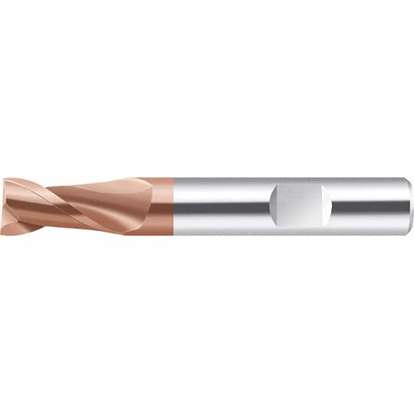 Walter-Prototyp - 3/4", 38mm LOC, 3/4" Shank Diam, 4" OAL, 2 Flute, Solid Carbide Square End Mill - AlCrN Finish, Spiral Flute, 35° Helix, Right Hand Cut, Right Hand Flute, Series MC232 - Americas Industrial Supply