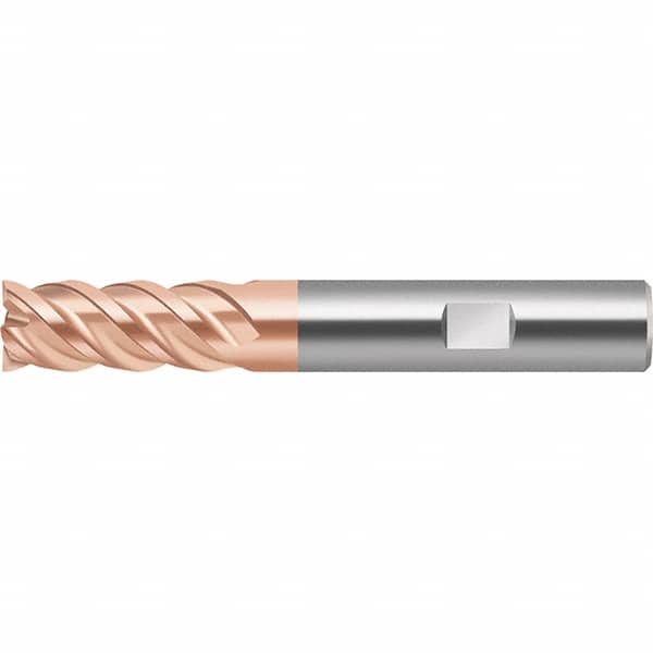 Walter-Prototyp - 12mm, 26mm LOC, 12mm Shank Diam, 83mm OAL, 4 Flute, Solid Carbide Square End Mill - TiAlSiN Finish, Spiral Flute, 50° Helix, Right Hand Cut, Right Hand Flute, Series MC388 - Americas Industrial Supply