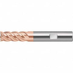 Walter-Prototyp - 12mm, 26mm LOC, 12mm Shank Diam, 83mm OAL, 4 Flute, Solid Carbide Square End Mill - TiAlSiN Finish, Spiral Flute, 50° Helix, Right Hand Cut, Right Hand Flute, Series MC388 - Americas Industrial Supply