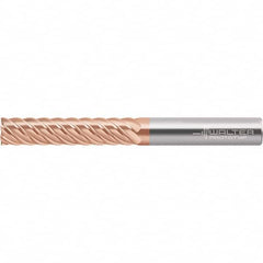 Walter-Prototyp - 10mm, 46mm LOC, 10mm Shank Diam, 100mm OAL, 6 Flute, Solid Carbide Square End Mill - TiAlSiN Finish, Spiral Flute, 50° Helix, Right Hand Cut, Right Hand Flute, Series MC187 - Americas Industrial Supply