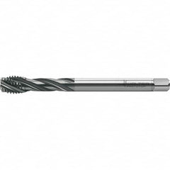 Walter-Prototyp - M12x1.75 Metric 4 Flute 6HX Semi-Bottoming Spiral Flute Tap - High Speed Steel, TiAlN Finish, 110mm OAL, Right Hand Flute, Right Hand Thread, Series TC121 - Americas Industrial Supply