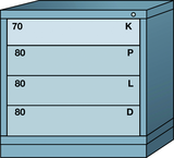 Table-Standard Cabinet - 4 Drawers - 30 x 28-1/4 x 30-1/8" - Single Drawer Access - Americas Industrial Supply