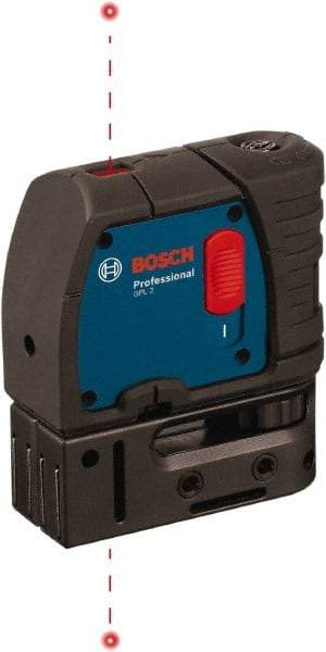 Bosch - 2 Beam 100' Max Range Self Leveling Dot Laser Level - 1/4" at 100' & 1/8" at 30' Accuracy, Battery Included - Americas Industrial Supply