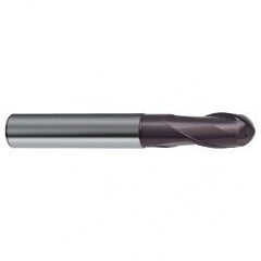 3/8" Dia. - 2-1/2" OAL - 2 FL 30 Helix Firex Carbide Ball Nose End Mill - Americas Industrial Supply