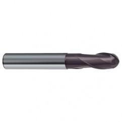 1/2" Dia. - 3 OAL 2 FL 30 Helix Firex Carbide Ball Nose End Mill - Americas Industrial Supply
