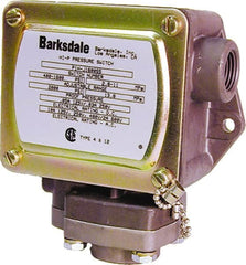 Barksdale - 3 to 85 psi Adjustable Range, 2,000 Max psi, Diaphragm Piston Pressure Switch - 1/4 NPT Female, Screw Terminals, SPDT Contact, SS Wetted Parts, 2% Repeatability - Americas Industrial Supply