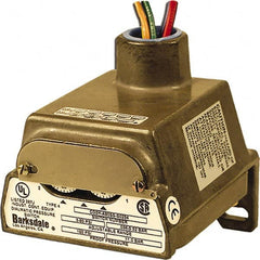 Barksdale - 0.3 to 3 psi Adjustable Range, 10 Max psi, Diaphragm Pressure Switch - 1/4 NPT Female, 18in Free Leads, 2 x SPDT Contact, 304SS Wetted Parts, 0.5% Repeatability - Americas Industrial Supply