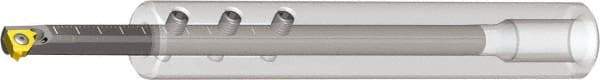 Vargus - Internal Thread, Right Hand Cut, 0.24" Shank Width x 0.58" Shank Height Indexable Threading Toolholder - 3.43" OAL, 5LKIR Insert Compatibility, BNVRC Toolholder, Series Mini L - Americas Industrial Supply