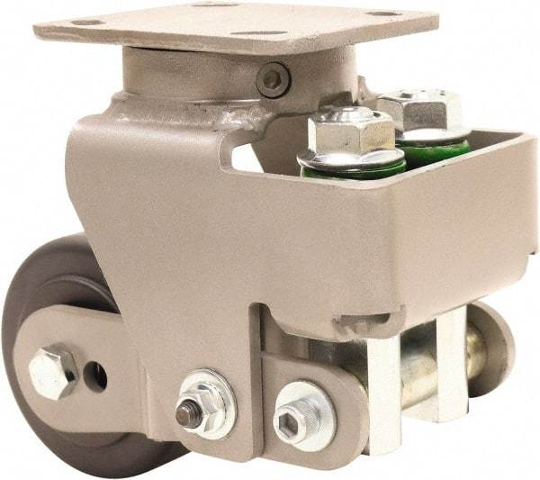 Hamilton - 4" Diam x 2" Wide, Impact-Resistant Cast Nylon Swivel Caster - 1,300 Lb Capacity, Top Plate Mount, 4" x 5" Plate, Sealed Precision Ball Bearing Bearing - Americas Industrial Supply