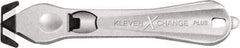 Klever Innovations - Recessed/Hook Blade Safety Cutter - 1-3/8" Carbon Steel Blade, Silver Magnesium Handle, 1 Blade Included - Americas Industrial Supply