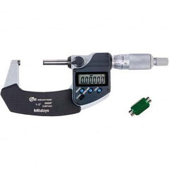 Mitutoyo - Electronic Outside Micrometers Type: Coolant-proof Minimum Measurement (Decimal Inch): 1.0000 - Americas Industrial Supply