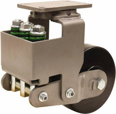 Hamilton - 8" Diam x 3" Wide, Phenolic Swivel Caster - 3,000 Lb Capacity, Top Plate Mount, 4-1/2" x 6-1/2" Plate, Roller Bearing Bearing - Americas Industrial Supply