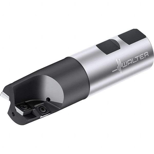 Walter - 25mm Cut Diam, 13.3mm Max Depth of Cut, 25mm Shank Diam, 100mm OAL, Indexable Square Shoulder End Mill - Weldon Shank, 0° Lead Angle, Through Coolant, Series M4792-W - Americas Industrial Supply