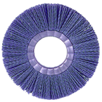 4" Diameter - Crimped Filament Narrow Face Wheel - 0.026/120 Grit - 1/2-3/8" Arbor - Americas Industrial Supply