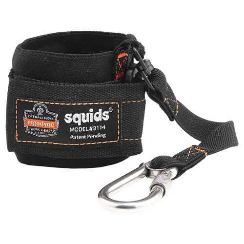 3114 Black Pull-On Wrist Lanyard With Carabiner-3Lbs - Americas Industrial Supply