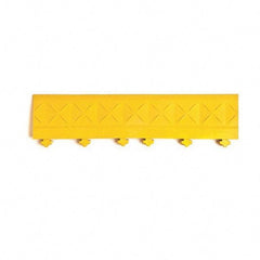 Ergo Advantage - 18" Long x 4" Wide x 1" Thick, Anti-Fatigue Modular Matting Anti-Fatigue Flooring - Male, 1 Interlocking Side, Yellow, For Dry Areas - Americas Industrial Supply