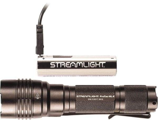 Streamlight - White LED Bulb, 1,000 Lumens, Industrial/Tactical Flashlight - Black Aluminum Body, 1 18650 Lithium-Ion Battery Included - Americas Industrial Supply
