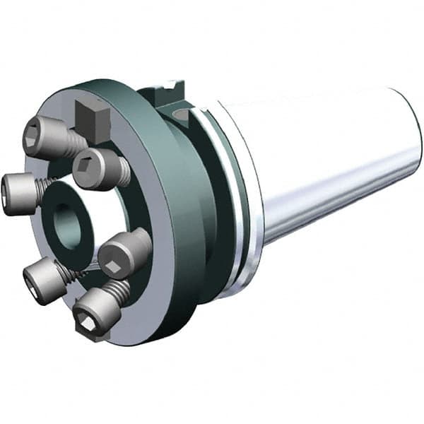 Kennametal - CV50 2-3/4" Shank Diam Taper Shank 22.29mm Hole End Mill Holder/Adapter - 4-5/8" Nose Diam, 2.255" Projection, 1-8 Drawbar, Through-Spindle Coolant - Exact Industrial Supply