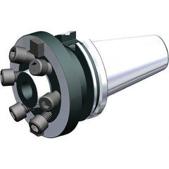 Kennametal - CV50F 2-3/4" Shank Diam Taper Shank 28.17mm Hole End Mill Holder/Adapter - 4-5/8" Nose Diam, 2.255" Projection, 1-8 Drawbar, Through-Spindle Coolant - Exact Industrial Supply