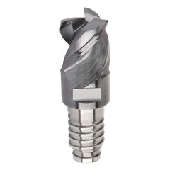 Kennametal - 20mm Diam, 15mm LOC, 3 Flute, 0.4mm Corner Radius End Mill Head - Solid Carbide, AlTiN Finish, Duo-Lock 20 Connection, Spiral Flute, 42, 45 & 48° Helix, Centercutting - Americas Industrial Supply