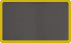 Smart Step - 5' Long x 3' Wide, Dry Environment, Anti-Fatigue Matting - Gray with Yellow Borders, Urethane with Urethane Sponge Base, Beveled on All 4 Sides - Americas Industrial Supply