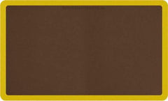 Smart Step - 5' Long x 3' Wide, Dry Environment, Anti-Fatigue Matting - Brown with Yellow Borders, Urethane with Urethane Sponge Base, Beveled on All 4 Sides - Americas Industrial Supply
