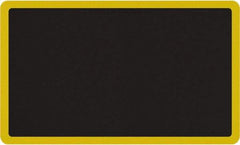 Smart Step - 5' Long x 3' Wide, Dry Environment, Anti-Fatigue Matting - Black with Yellow Borders, Urethane with Urethane Sponge Base, Beveled on All 4 Sides - Americas Industrial Supply
