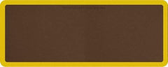 Smart Step - 5' Long x 2' Wide, Dry Environment, Anti-Fatigue Matting - Brown with Yellow Borders, Urethane with Urethane Sponge Base, Beveled on All 4 Sides - Americas Industrial Supply