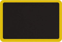 Smart Step - 3' Long x 2' Wide, Dry Environment, Anti-Fatigue Matting - Black with Yellow Borders, Urethane with Urethane Sponge Base, Beveled on All 4 Sides - Americas Industrial Supply