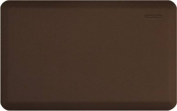 Smart Step - Dry Environment, Anti-Fatigue Matting - Brown, Urethane with Urethane Sponge Base, Beveled on All 4 Sides - Americas Industrial Supply