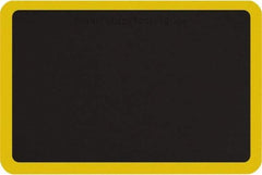 Smart Step - 3' Long x 2' Wide, Dry Environment, Anti-Fatigue Matting - Black with Yellow Borders, Urethane with Urethane Sponge Base, Beveled on All 4 Sides - Americas Industrial Supply
