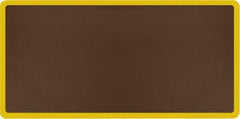 Smart Step - 6' Long x 3' Wide, Dry Environment, Anti-Fatigue Matting - Brown with Yellow Borders, Urethane with Urethane Sponge Base, Beveled on All 4 Sides - Americas Industrial Supply