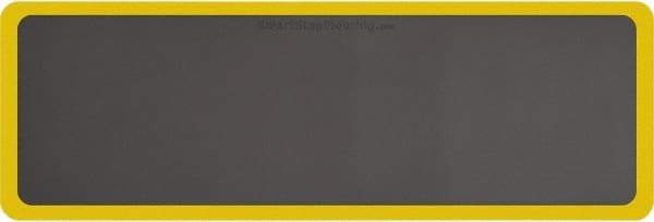 Smart Step - 6' Long x 2' Wide, Dry Environment, Anti-Fatigue Matting - Gray with Yellow Borders, Urethane with Urethane Sponge Base, Beveled on All 4 Sides - Americas Industrial Supply