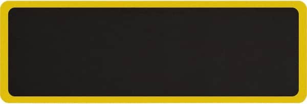 Smart Step - 6' Long x 2' Wide, Dry Environment, Anti-Fatigue Matting - Black with Yellow Borders, Urethane with Urethane Sponge Base, Beveled on All 4 Sides - Americas Industrial Supply