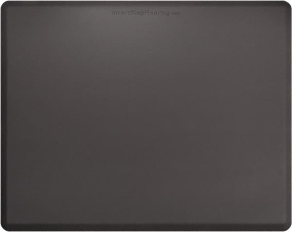 Smart Step - 5' Long x 4' Wide, Dry Environment, Anti-Fatigue Matting - Gray with Yellow Borders, Urethane with Urethane Sponge Base, Beveled on All 4 Sides - Americas Industrial Supply