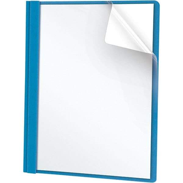 UNIVERSAL - 11" Long x 8-1/2" Wide Report Cover with Tang/Prong Binding - Light Blue - Americas Industrial Supply