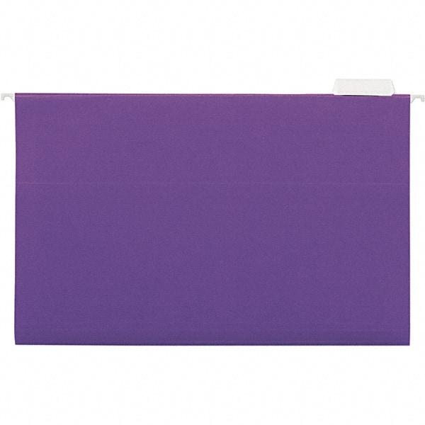 UNIVERSAL - 9-1/2x11-3/4", Legal, Violet, Hanging File Folder - 11 Point Stock, 1/5 Tab Cut Location - Americas Industrial Supply