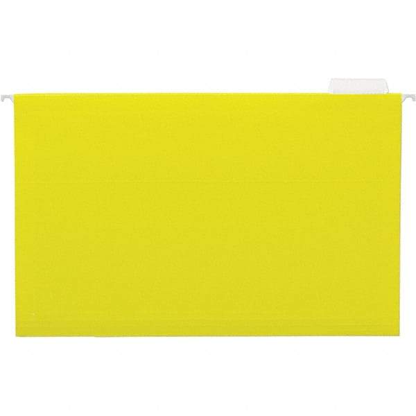 UNIVERSAL - 9-1/2x11-3/4", Legal, Yellow, Hanging File Folder - 11 Point Stock, 1/5 Tab Cut Location - Americas Industrial Supply