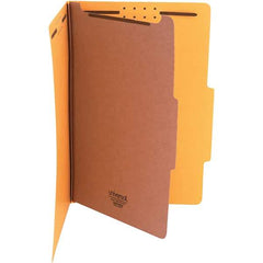 UNIVERSAL - 15 x 10-3/8", Legal, Yellow, Classification Folders with Top Tab Fastener - 25 Point Stock, Right of Center Tab Cut Location - Americas Industrial Supply