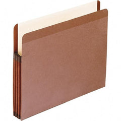 Pendaflex - 11-3/4 x 9-1/2", Letter Size, Brown, Expandable File Folders with Drop Front & End Tab Pocket - Straight Tab Cut Location - Americas Industrial Supply