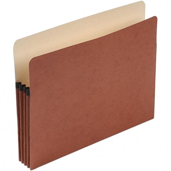 Pendaflex - 11-3/4 x 10-1/4", Letter Size, Brown, 3-1/2" Expanding Wallet - Straight Tab Cut Location - Americas Industrial Supply