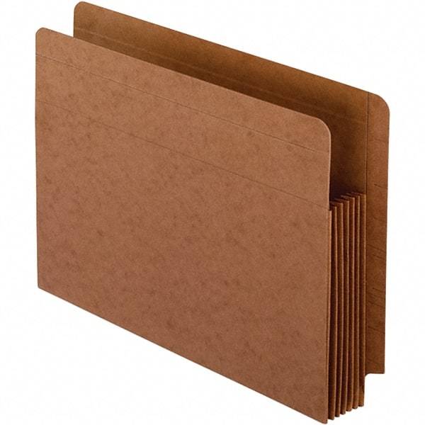 Pendaflex - 12-3/4 x 9-1/2", Letter Size, Brown, Expandable File Folders with Drop Front & End Tab Pocket - Straight Tab Cut Location - Americas Industrial Supply